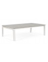Loungebord i aluminium og keramik 120 x 70 cm - Hvid/Grå