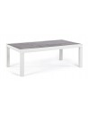 Loungebord i aluminium og keramik 120 x 70 cm - Hvid/Grå
