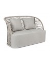Cuyen loungesofa i aluminium, reb og olefin B150 cm - Sand/Grå