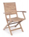 2 x Have klapstole med armlæn i teaktræ H91 cm - Teak