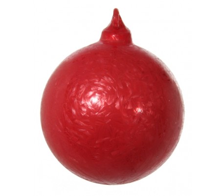Julekugle Ø6 cm Glas - Frostet rød (1)
