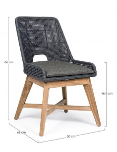 2 x Havestole i teaktræ og... 2