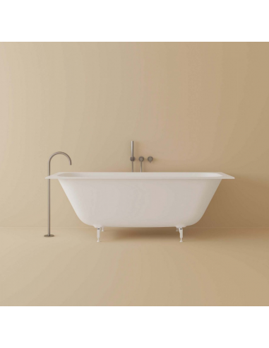 Se B14 fritstående badekar 180 x 80 cm solid surface - Mat hvid hos Lepong.dk