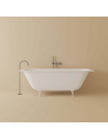 B14 fritstående badekar 180 x 80 cm solid surface - Mat hvid