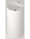 LAC1 fritstående håndvask H86 x Ø40 cm solid surface - Mat hvid