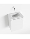 OLAN Komplet badmiljø centreret håndvask B40 cm MDF - Talkum/Talkum