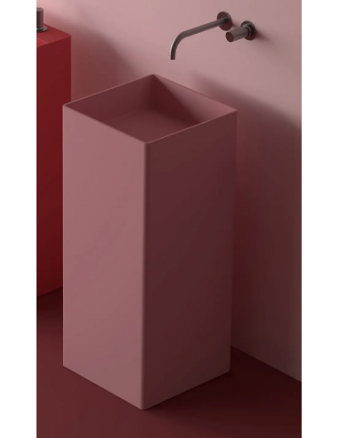 Billede af LAC7 fritstående håndvask H86 x 37 x 37 cm solid surface - Rosa