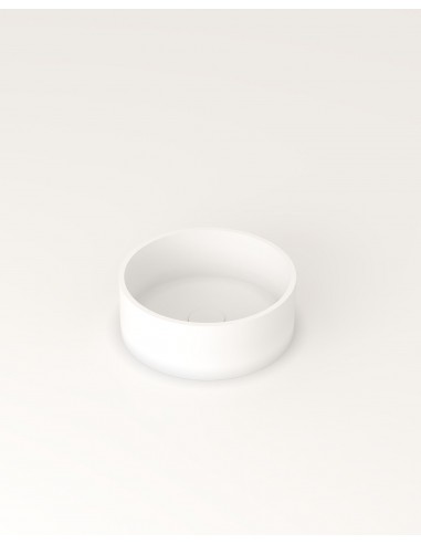 Se LR1S bordmonteret håndvask Ø31,5 cm solid surface - Mat hvid hos Lepong.dk