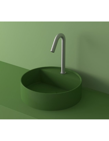 Billede af LR2M bordmonteret håndvask Ø39 cm solid surface - Grøn