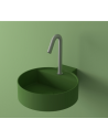 LR2M-M vægmonteret håndvask Ø39 cm solid surface - Grøn
