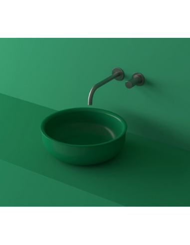 Billede af LR3S bordmonteret håndvask Ø35 cm solid surface - Grøn