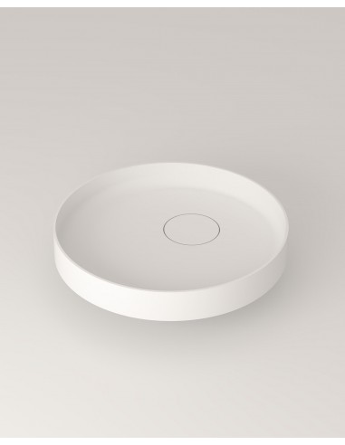 Billede af LR5M bordmonteret håndvask Ø50 cm solid surface - Mat hvid