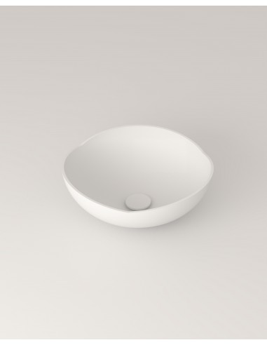 Billede af LR4S bordmonteret håndvask Ø38 cm solid surface - Mat hvid
