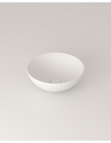 Billede af LR4M bordmonteret håndvask Ø39 cm solid surface - Mat hvid