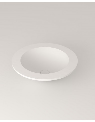 Billede af LR6M bordmonteret håndvask Ø51 cm solid surface - Mat hvid