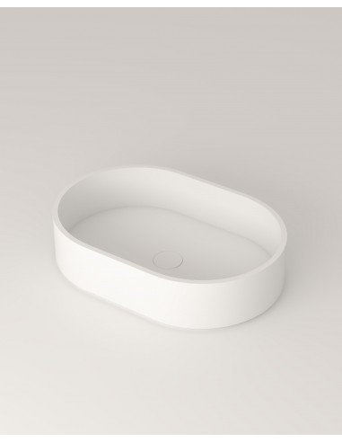 Se LO2M bordmonteret håndvask 54 x 37 cm solid surface - Mat hvid hos Lepong.dk