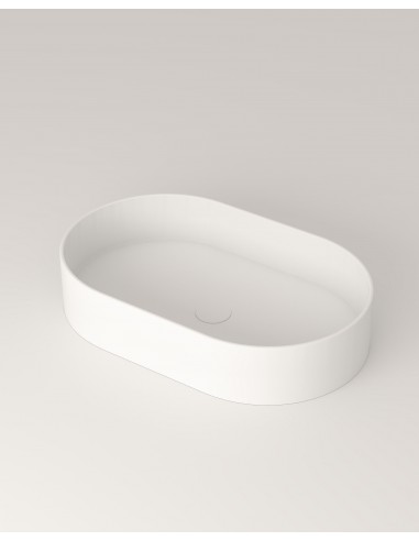 Se LO1M bordmonteret håndvask 60 x 38 cm solid surface - Mat hvid hos Lepong.dk