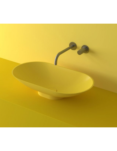 Billede af LO2S bordmonteret håndvask 60 x 33 cm solid surface - Stærk gul