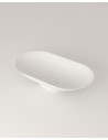 LO2S bordmonteret håndvask 60 x 33 cm solid surface - Mat hvid