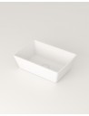 LC1XS bordmonteret håndvask 45,6 x 31,2 cm solid surface - Mat hvid