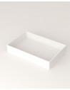 LC1M bordmonteret håndvask 60 x 39,6 cm solid surface - Mat hvid