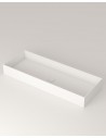 LC3XL bordmonteret håndvask 100 x 37 cm solid surface - Mat hvid