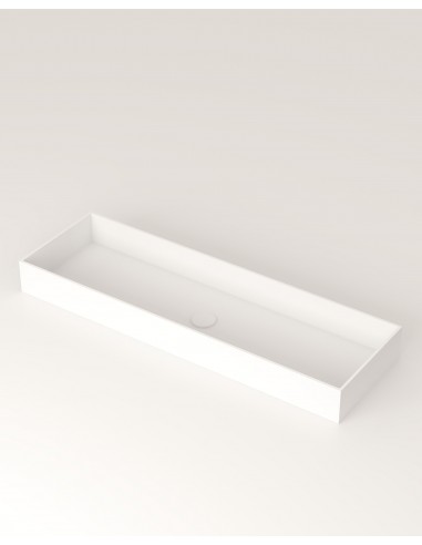 Billede af LCRXXL bordmonteret håndvask 99 x 29,6 cm solid surface - Mat hvid