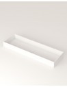 LCRXXL bordmonteret håndvask 99 x 29,6 cm solid surface - Mat hvid