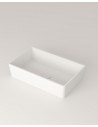 LC5M bordmonteret håndvask 50,6 x 30,6 cm solid surface - Mat hvid