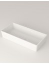 LC5L bordmonteret håndvask 64,6 x 30,6 cm solid surface - Mat hvid