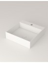 LC4S bordmonteret håndvask 45 x 45 cm solid surface - Mat hvid