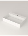 LC4M bordmonteret håndvask 60 x 40 cm solid surface - Mat hvid