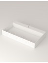 LC4L bordmonteret håndvask 80 x 46 cm solid surface - Mat hvid