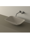 LC6M bordmonteret håndvask 43,8 x 28,4 cm solid surface - Gråbrun