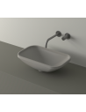 LC2S bordmonteret håndvask 46,2 x 28,2 cm solid surface - Grå