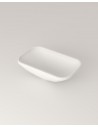 LC2S bordmonteret håndvask 46,2 x 28,2 cm solid surface - Mat hvid