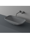 LC2M bordmonteret håndvask 55,2 x 28,2 cm solid surface - Grå