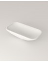 LC2M bordmonteret håndvask 55,2 x 28,2 cm solid surface - Mat hvid