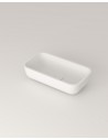 LC8S bordmonteret håndvask 46 x 25 cm solid surface - Mat hvid