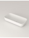 LC8L bordmonteret håndvask 60 x 29 cm solid surface - Mat hvid