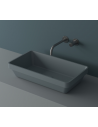 LB1M bordmonteret håndvask 50 x 31 cm solid surface - Gråblå