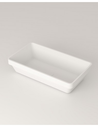 Billede af LB1L bordmonteret håndvask 57 x 32 cm solid surface - Mat hvid