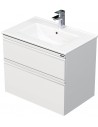 BRAVE Komplet badmiljø med håndvask B71 cm Keramik og MDF - Hvid højglans
