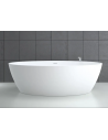 SPACE fritstående badekar 170 x 80 cm solid surface - Mat hvid