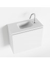 OLAN Komplet badmiljø centreret håndvask B60 cm MDF - Talkum/Talkum