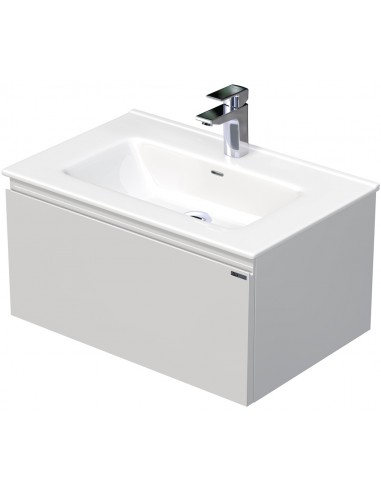 Billede af LETTY Komplet badmiljø med håndvask B71 cm Keramik og MDF - Hvid højglans