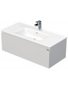 LETTY Komplet badmiljø med håndvask B101 cm Keramik og MDF - Hvid højglans