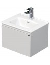 LETTY Mini Komplet badmiljø med håndvask B51 cm Keramik og MDF - Hvid højglans