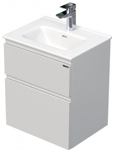 Billede af LETTY Mini Komplet badmiljø med håndvask B51 cm Keramik og MDF - Hvid højglans