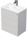 LETTY Mini Komplet badmiljø med håndvask B61 cm Keramik og MDF - Hvid højglans